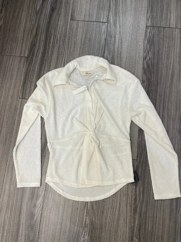 Women's Blouse for HolidayBlouse Long Sleeve By Madewell In Cream, Size: Xs