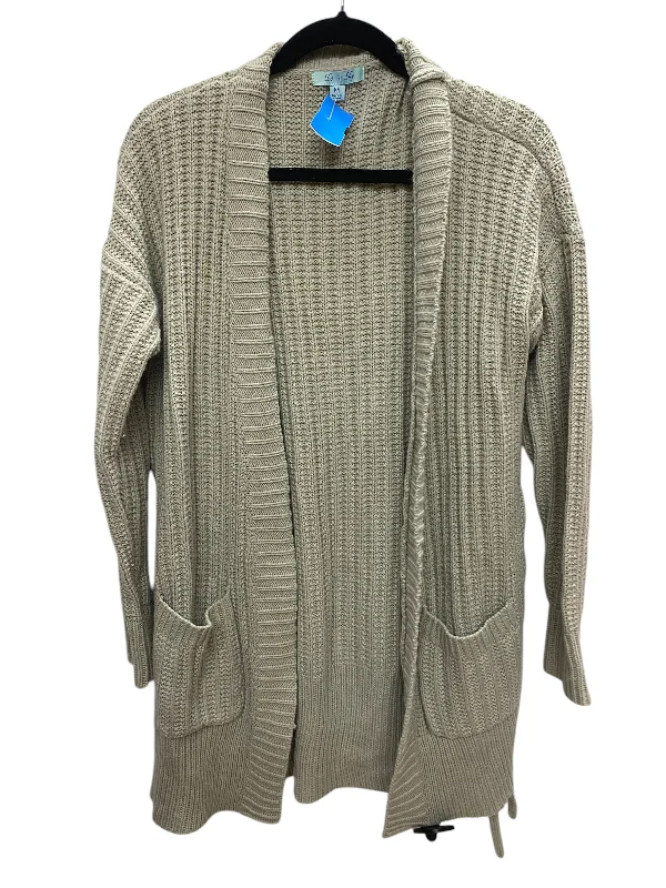 Women's Mandarin Collar SweatersSweater Cardigan By She + Sky In Tan, Size: M