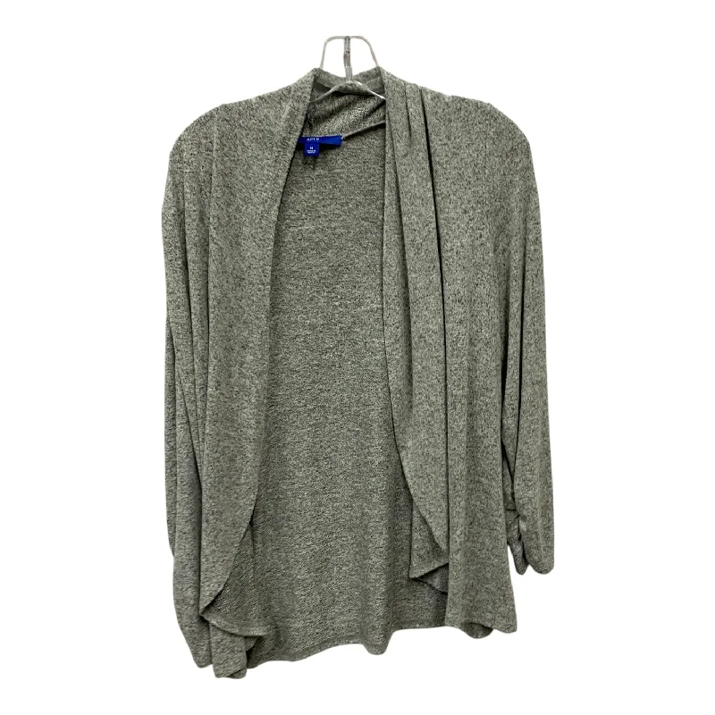 Women's Long Length SweatersCardigan By Apt 9 In Grey, Size:M