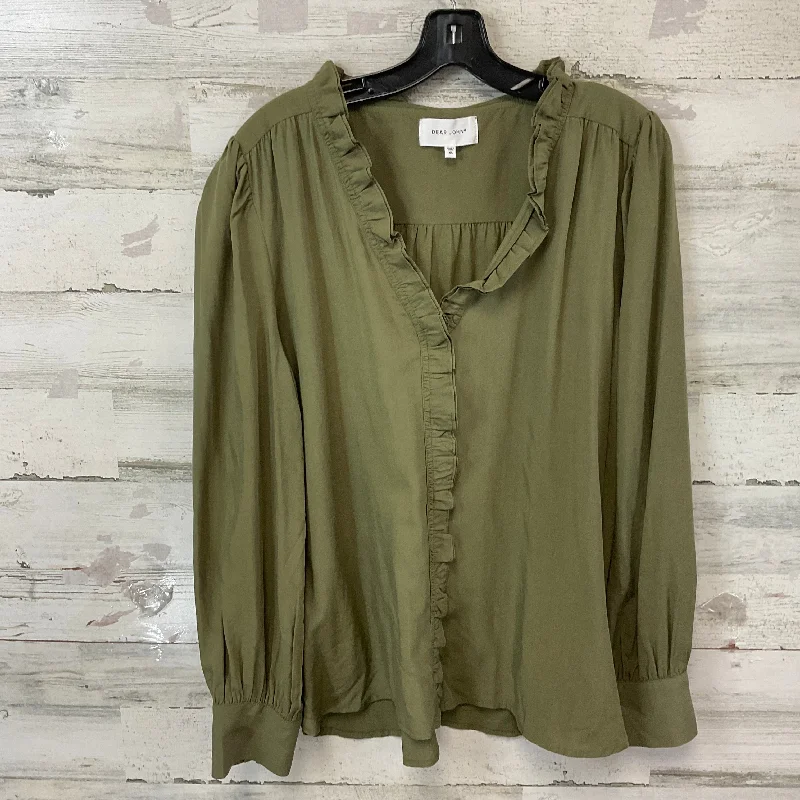 Women's Long-Sleeve BlouseBlouse Long Sleeve By Dear John In Green, Size: Xl