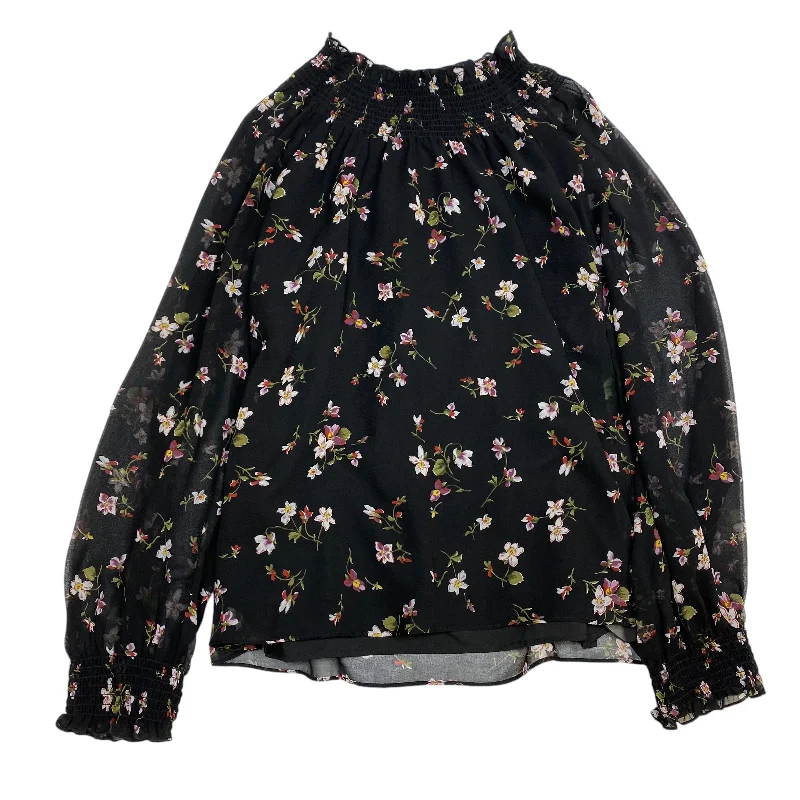 Women's Blouse with Gathered SleevesBlouse Long Sleeve By Madewell In Black, Size: S