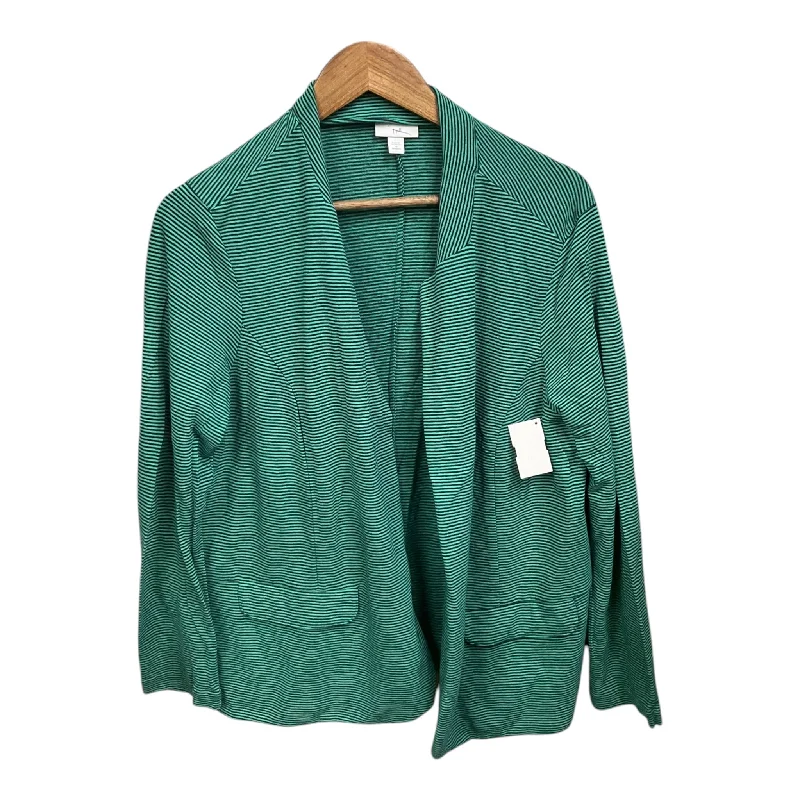 Women's Cable Knit SweatersCardigan By J. Jill In Green, Size: Xl