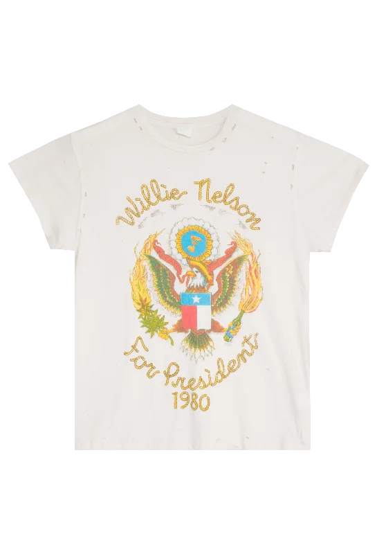 Women's Blouse with Shawl CollarWillie Nelson For President