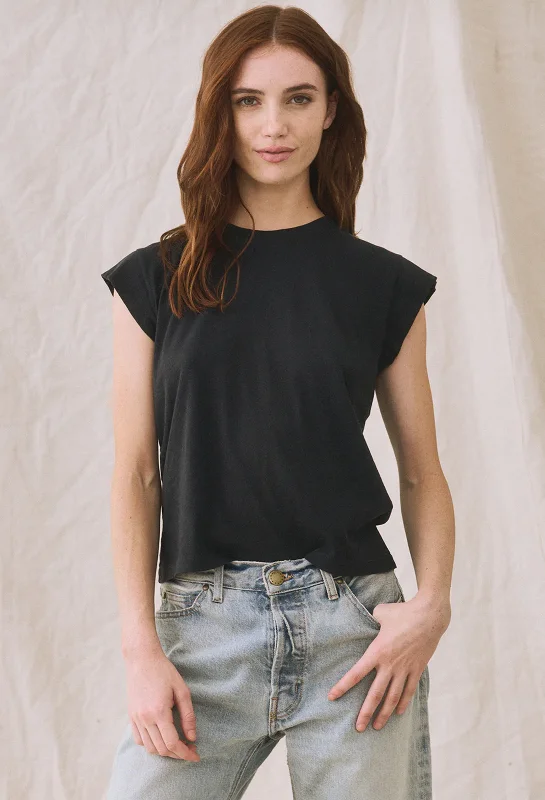 Women's Blouse with Peter Pan CollarThe Peak Shoulder Tee