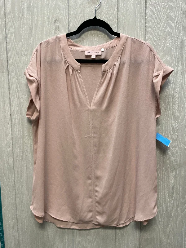 Women's Blouse with SleevelessBlouse Short Sleeve By Philosophy In Pink, Size: Xl