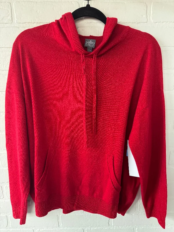 Women's Sweetheart Collar SweatersSweater By New York And Co In Red, Size: L