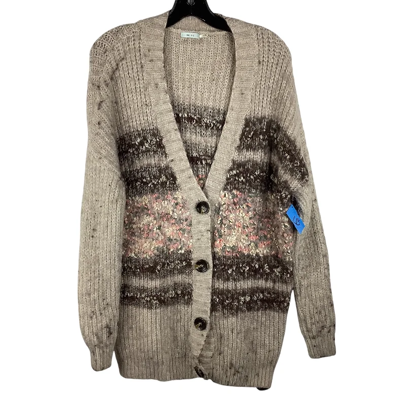 Women's Blended SweatersSweater Cardigan By Kimichi Blue In Brown, Size: M