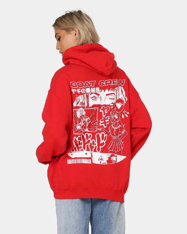 Women's Hooded Sweatshirts with Mid WaistGoat Crew Niseko Hoodie Red