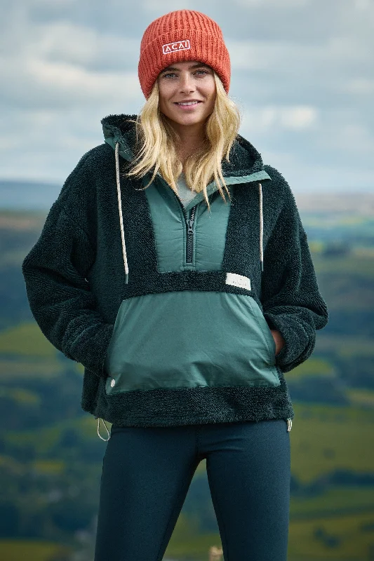 Women's Hooded Sweatshirts with Wool LiningSummit Seeker Fleece - Evergreen