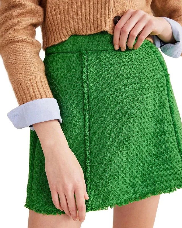 Women's Gathered SkirtsBoden Tweed Interest Mini Skirt