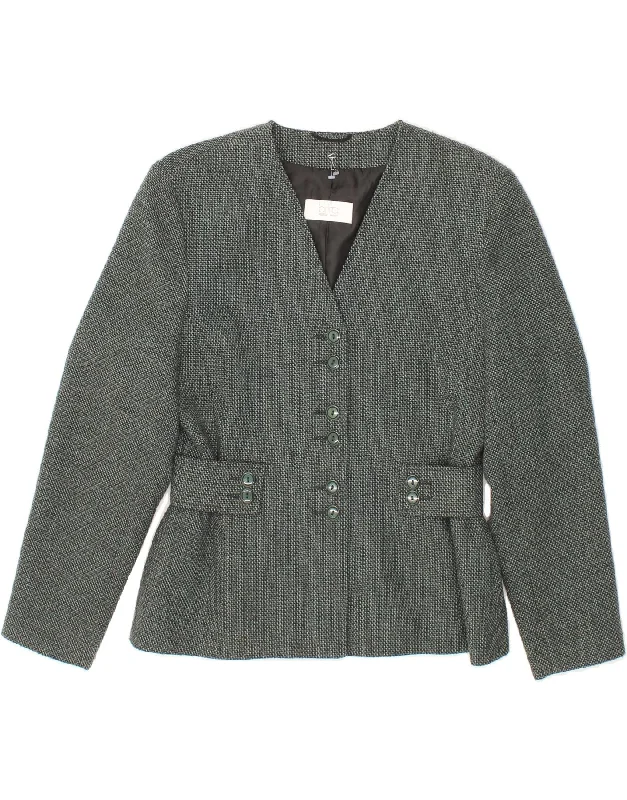 Women's Trench CoatsVINTAGE Womens Blazer Jacket UK 10 Small  Grey