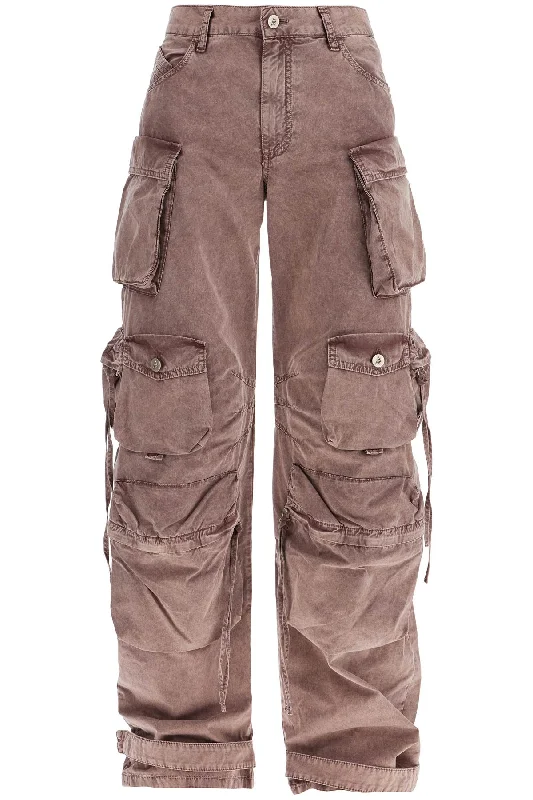 Women's Harem PantsThe Attico Women's High-Waisted Wide-Leg Cargo Pants Washed Mauve