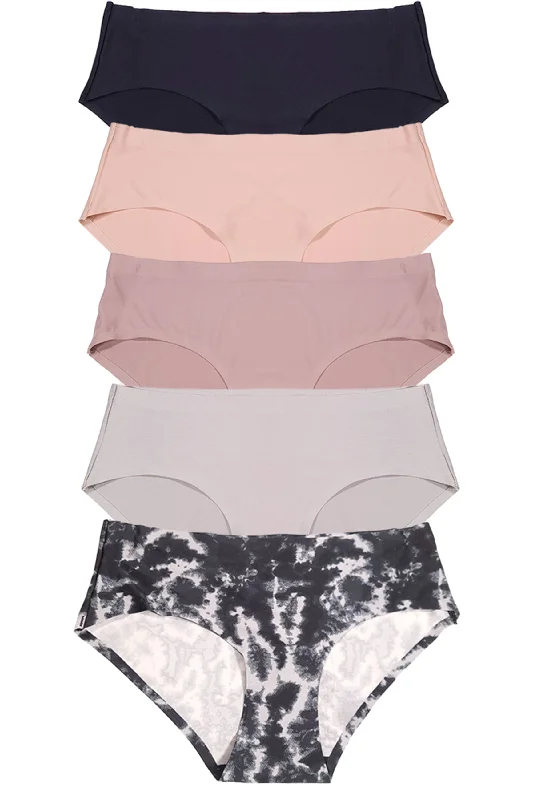 boyshort style underwear for women5 Pack Invisible Hipsters