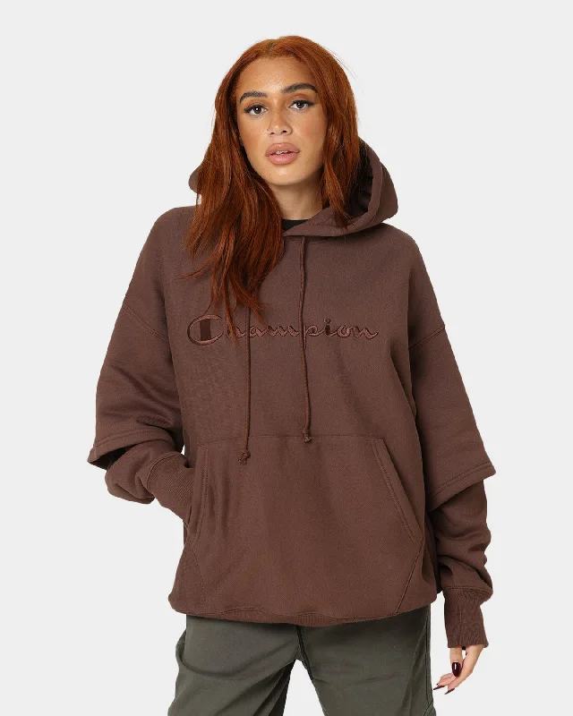 Women's Hooded Sweatshirts with Button PocketsChampion Reverse Weave Double Layer Hoodie Coco Loco