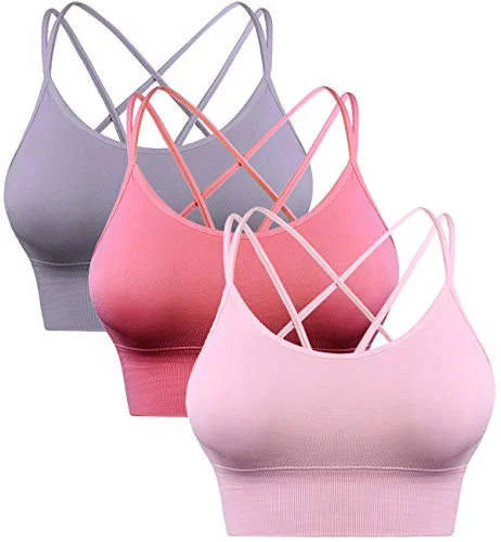 plus-size minimizer bra with smooth cupsJamah Seamless Strappy Sports Bra