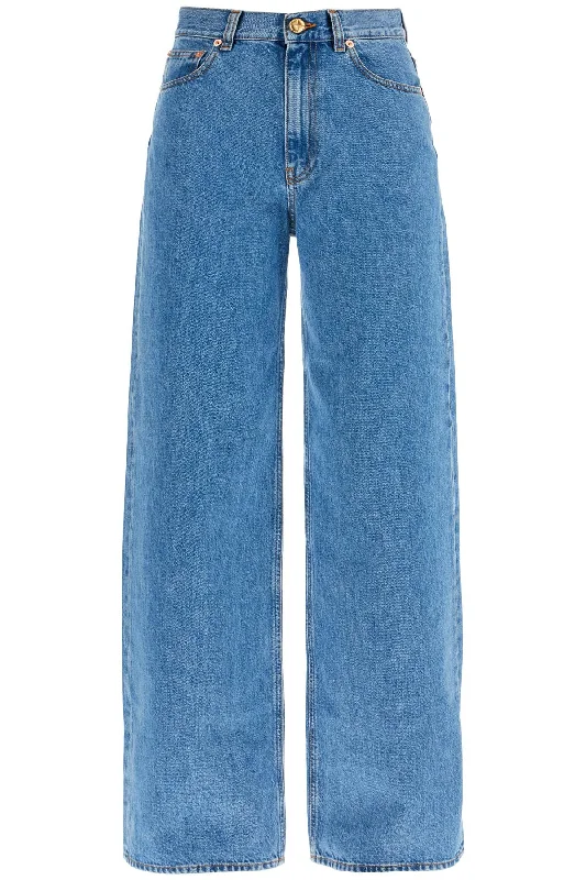 Women's Jodhpurs with V-Shaped CollarBlaze Milano Women's blue Cotton Jeans With  Embroidery