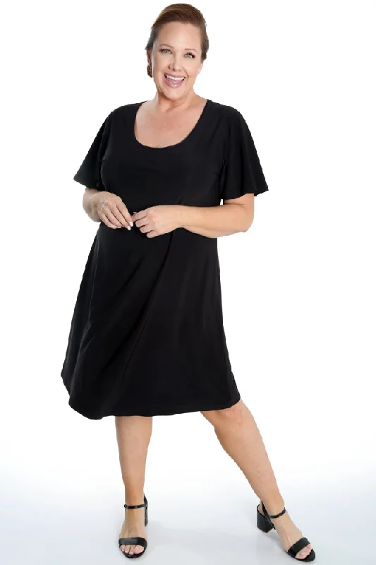 Women's Jodhpurs with DrawstringVikki Vi Jersey Black T-Shirt Style Dress