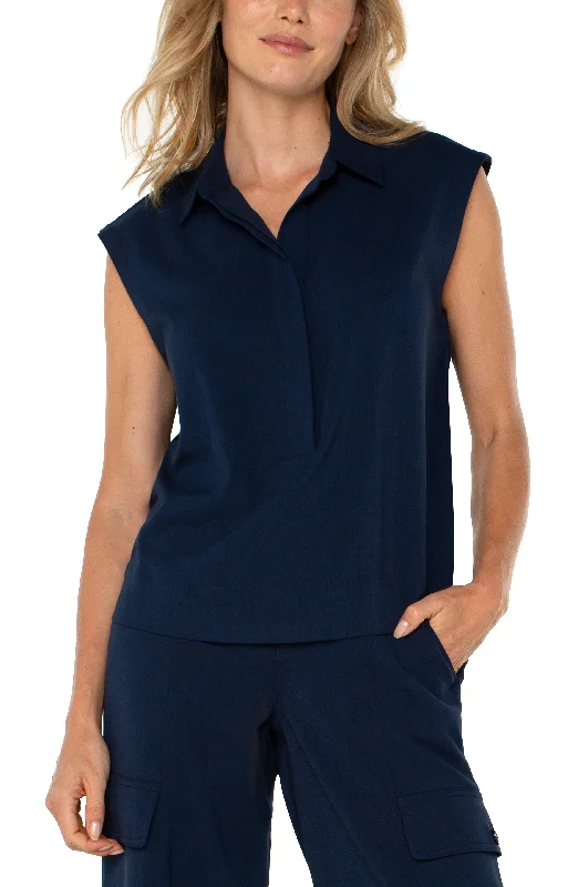 Women's Harem PantsSLEEVELESS CROPPED SHIRT