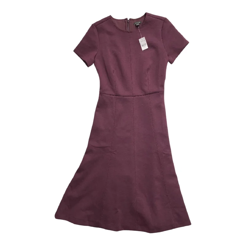 Women's V-Neck DressesDress Casual Midi By Ann Taylor In Plum, Size: 0