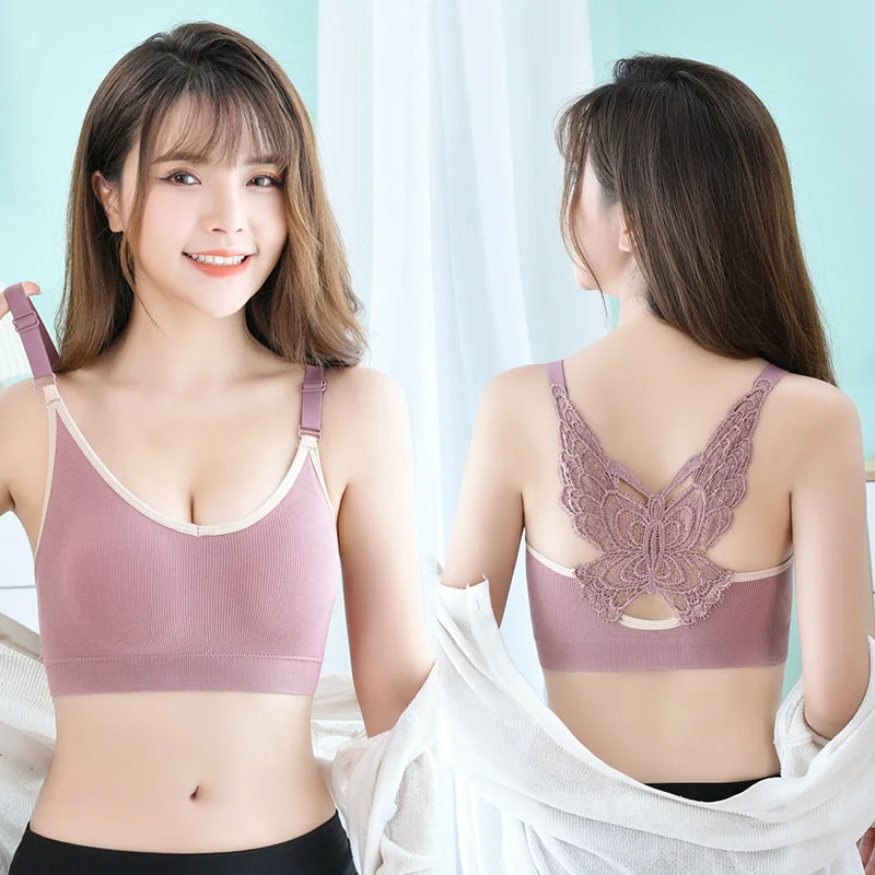 plus-size underwire bra with padded cupsSeamless Comfortable Breathable Bralette Beauty Butterfly Push Up Wireless