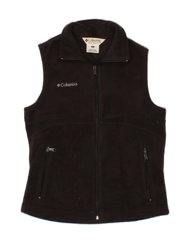 Women's Quilted CoatsCOLUMBIA Womens Fleece Gilet UK 10 Small Black Polyester