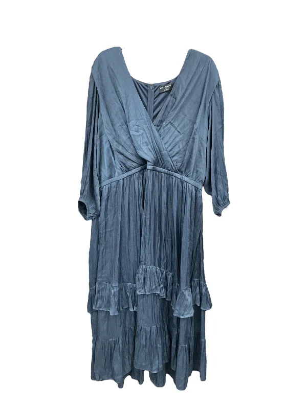 Women's Shawl Collar DressesDress Casual Midi By Lane Bryant In Blue, Size: 24