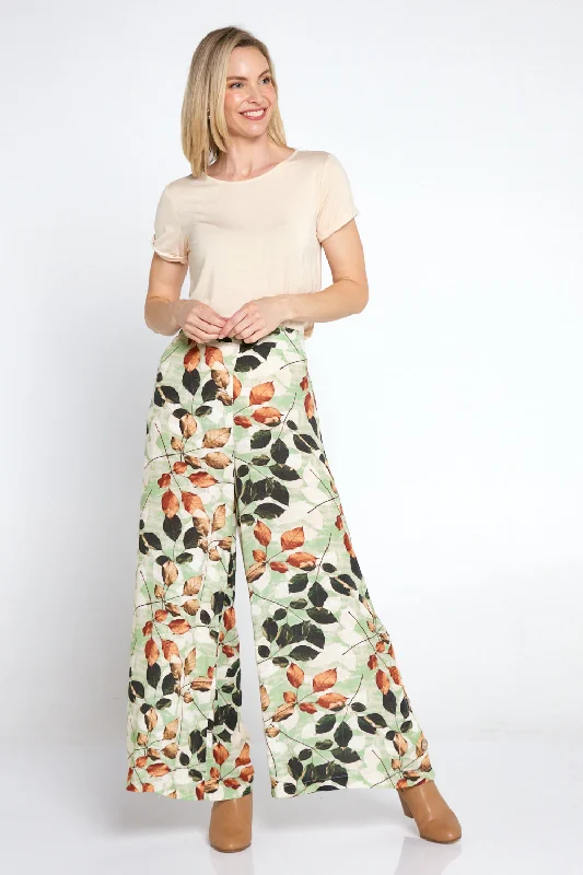 Women's CulottesMagnolia Pants - Green Leaves