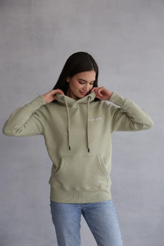 Women's Hooded Sweatshirts with Striped LiningPistachio Logo Hoodie