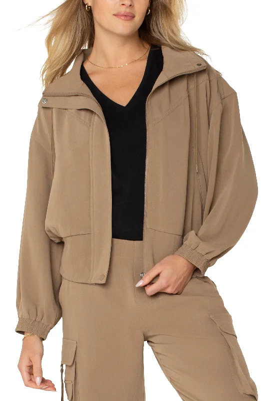  Women's High-Waisted PantsZIP UP DOLMAN JACKET