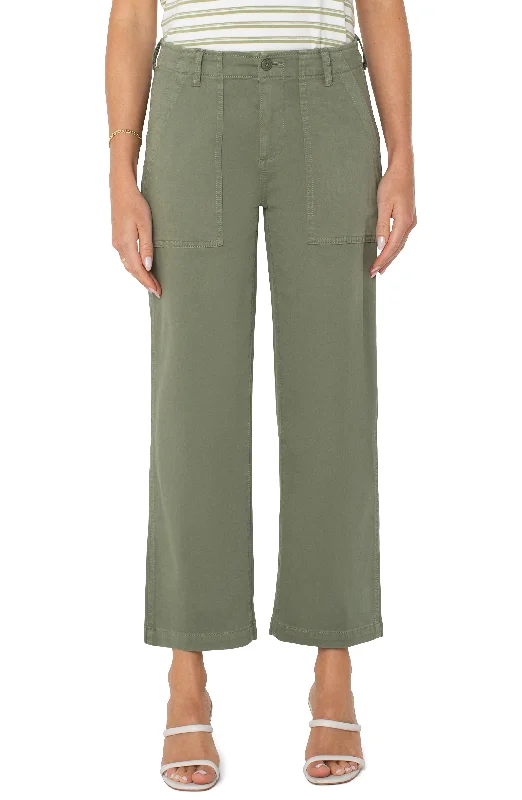 Women's Tapered PantsCARGO WIDE LEG CROP