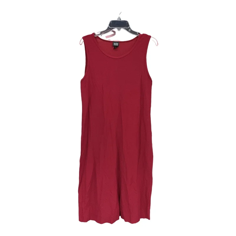 Women's Keyhole-Back DressesDress Casual Midi By Eileen Fisher In Red, Size: M