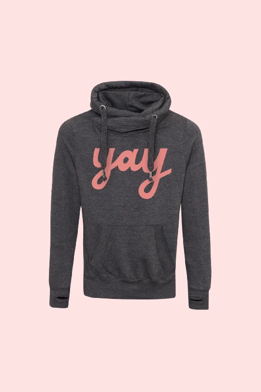 Women's Hooded Sweatshirts with Sherpa LiningYay Hoodie in Charcoal