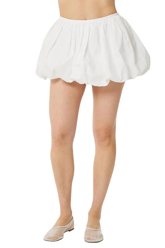 Women's Wool SkirtsPoplin Mini Skirt In Cloud