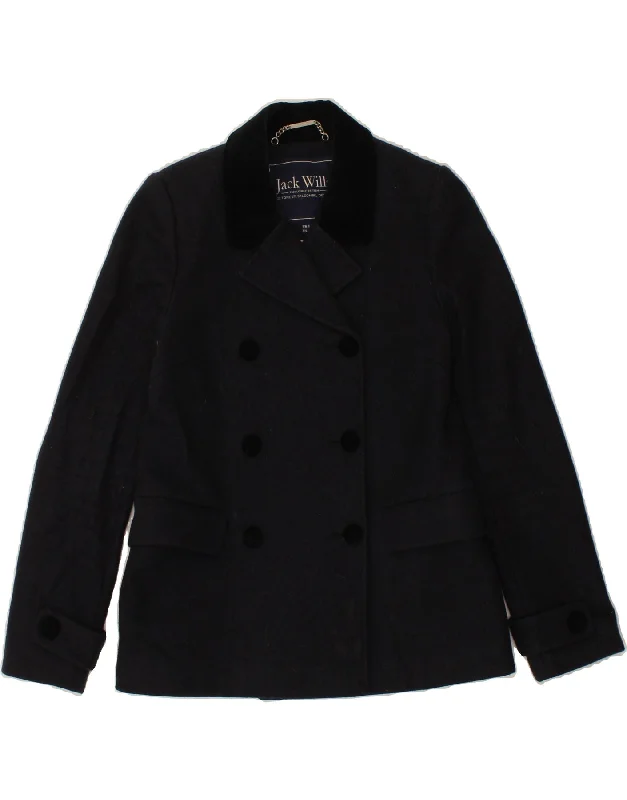 Women's Anorak CoatsJACK WILLS Womens Double Breasted Blazer Jacket UK 8 Small Navy Blue