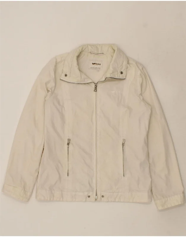 Women's Down CoatsGAS Womens Bomber Jacket UK 14 Medium White Polyester