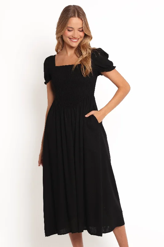 Women's Long-Sleeve DressesFelicite Midi Dress - Black