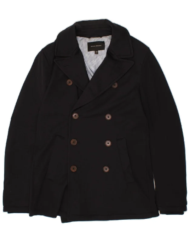 Women's Wool CoatsBANANA REPUBLIC Womens Pea Coat UK 14 Medium Navy Blue Polyester