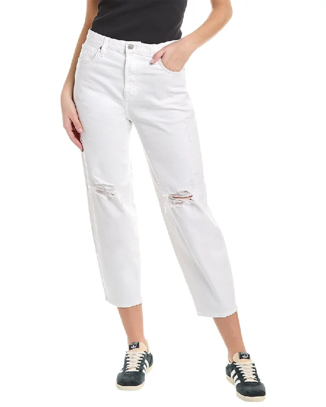 Women's Jodhpurs with U-Shaped Neck7 For All Mankind White Balloon Jean