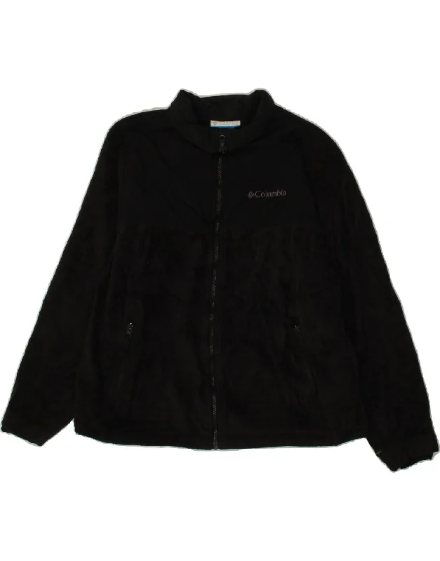 Women's Coats with Fur Trimmed PocketsCOLUMBIA Womens Fleece Jacket UK 14 Medium Black Polyester