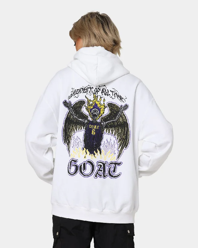 Women's Hooded Sweatshirts with Patch PocketsGoat Crew King Skeleton Hoodie White