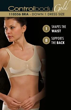 seamless panties with a concealed waistband and moisture-wicking finish for all-day wearControl Body 110556G Bra