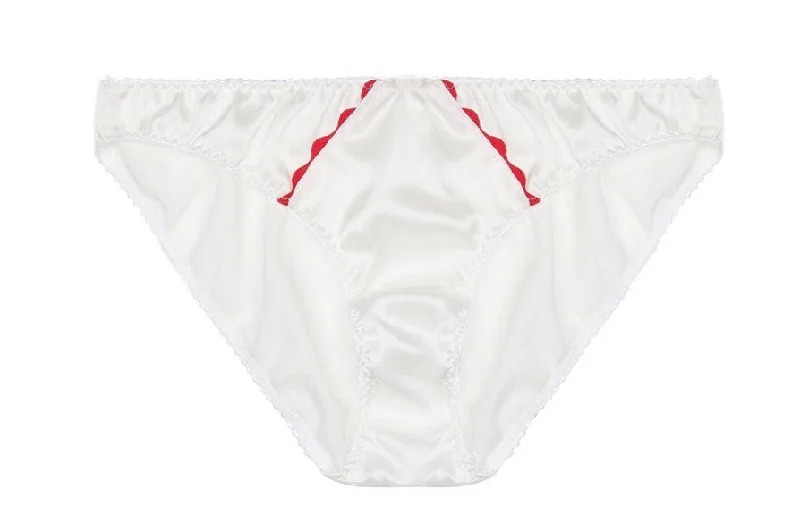 padded plunge braWhite Stretch-Silk Ric Rac Briefs