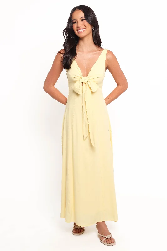 Women's Shirt Collar DressesArcher Midi Dress - Butter Yellow