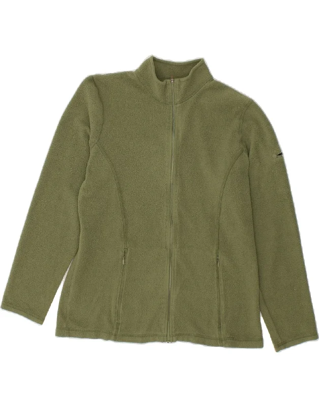 Women's PeacoatsL.L.BEAN Womens Fleece Jacket UK 14 Medium Green Polyester