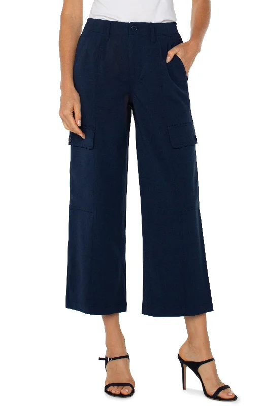 Women's Jodhpurs with High CollarHI-RISE CARGO CROP STRAIGHT