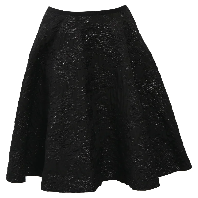 Women's Winter SkirtsLanvin A-Line Jacquard Skirt in Black Polyester