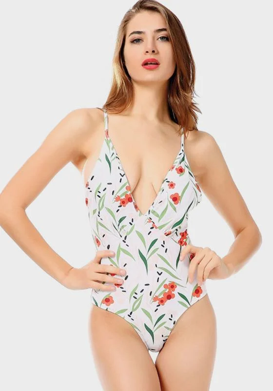 Nobi Printed V Neck Monokini