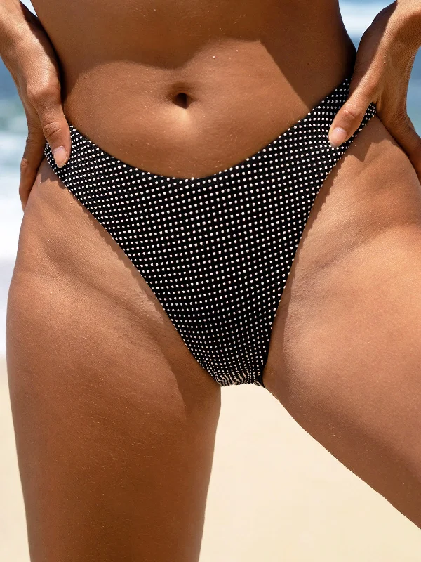 Black Polka Dot Bikini Bottom