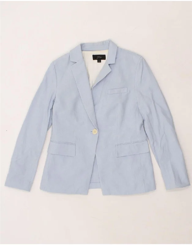 Women's Coats with CollarJ. CREW Womens 1 Button Blazer Jacket US 2 XS Blue Cotton