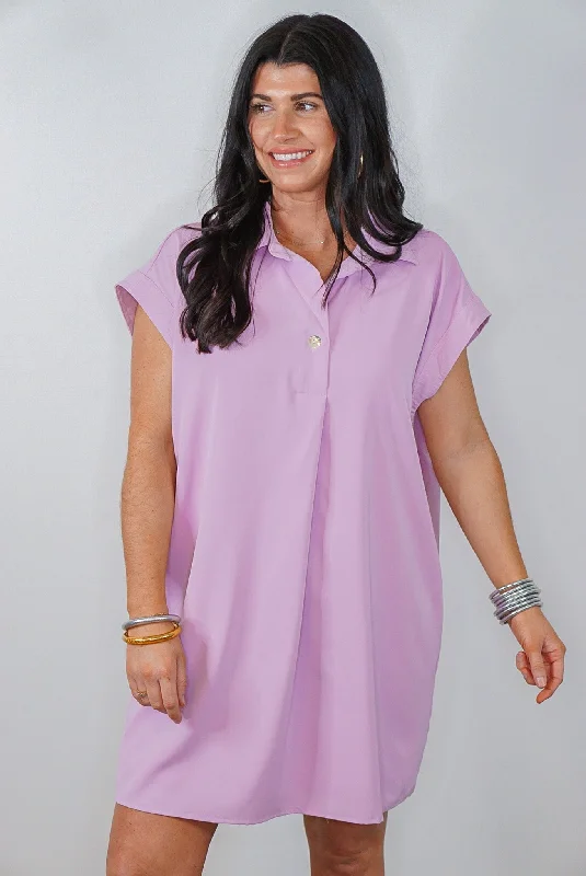 Women's V-Shaped Collar DressesSummer Secrets Lilac Tunic Dress